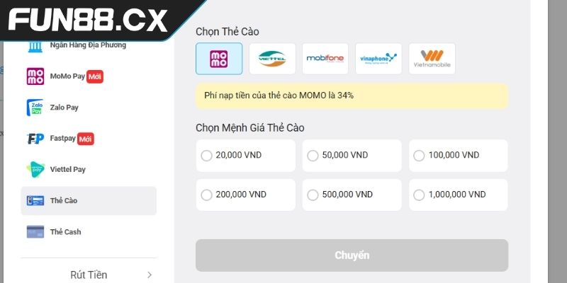 Những lưu ý khi thực hiện giao dịch nạp và rút tiền FUN88